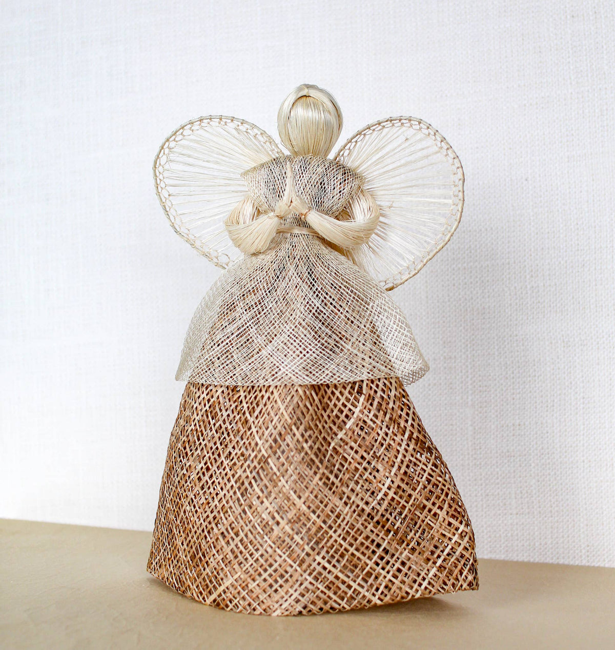 12” Two Tone Sinamay Angel (Natural)