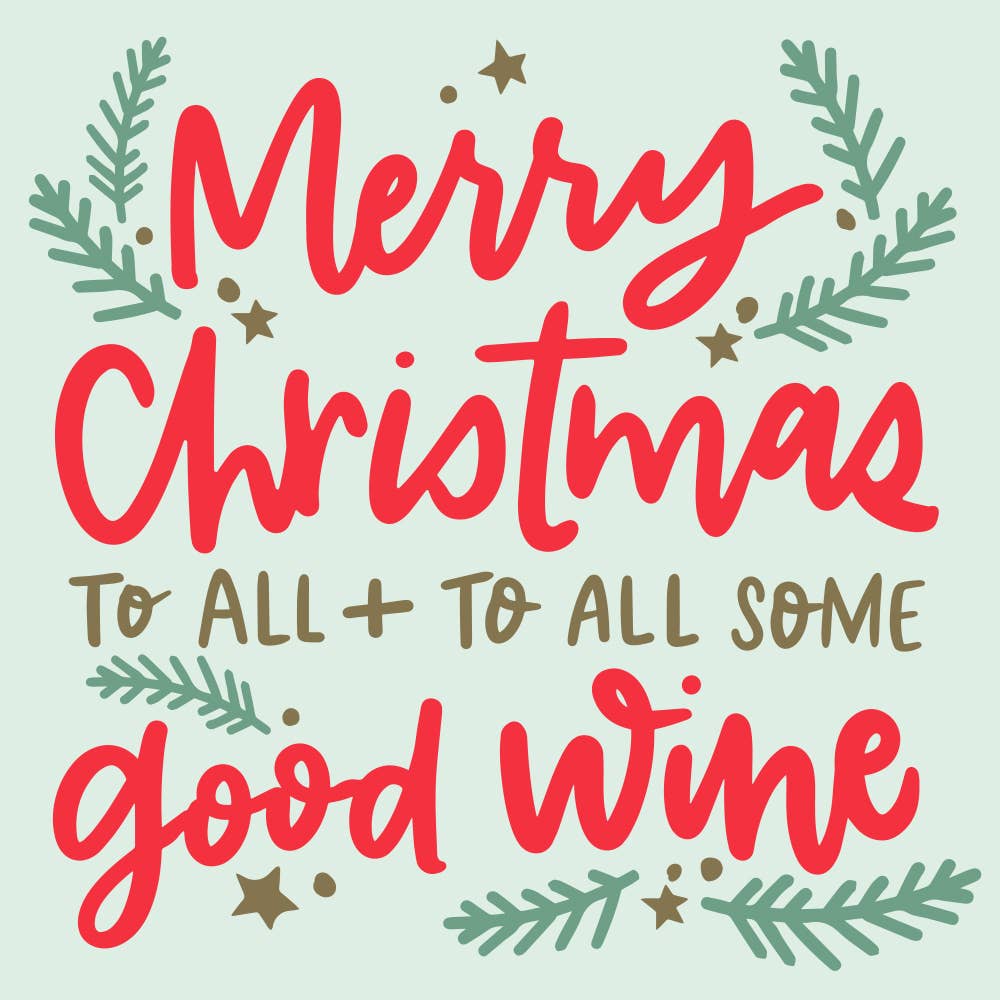 Christmas Cocktail Napkins | To All Some Good Wine - 20ct