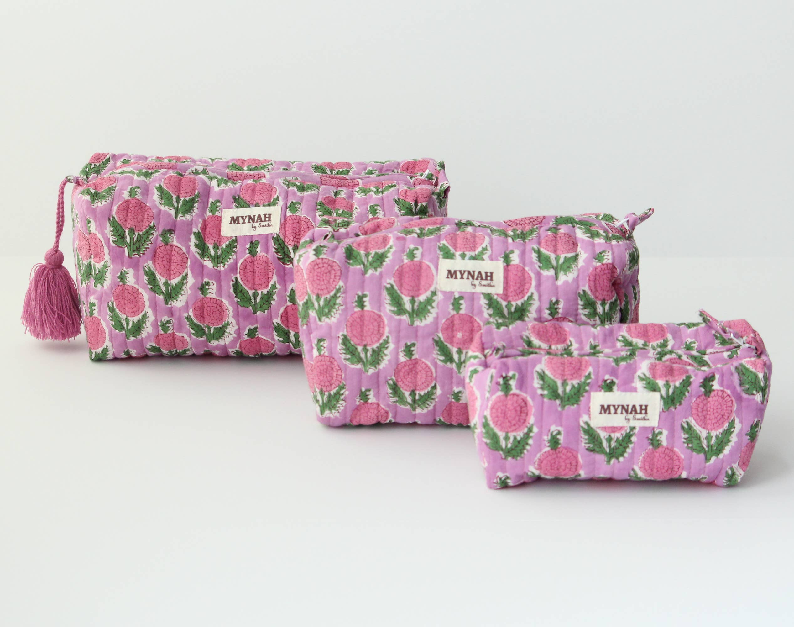 Berry smoothie floral travel/make up/organizer/ bag