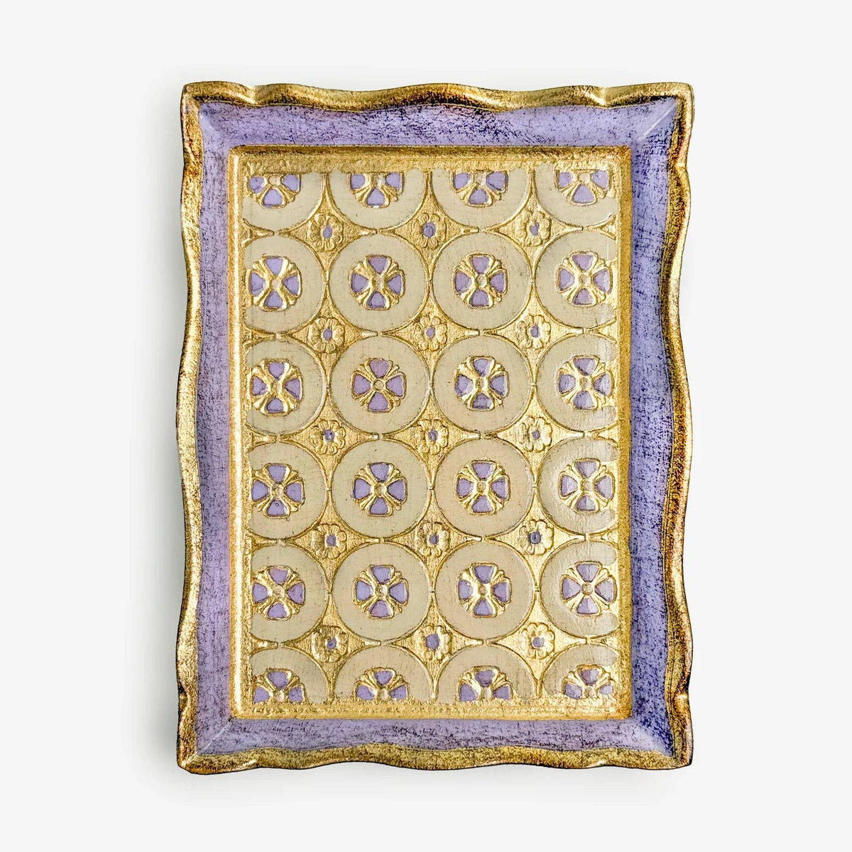 Florentine Carved Wood Rectangle Tessellated Mini Tray