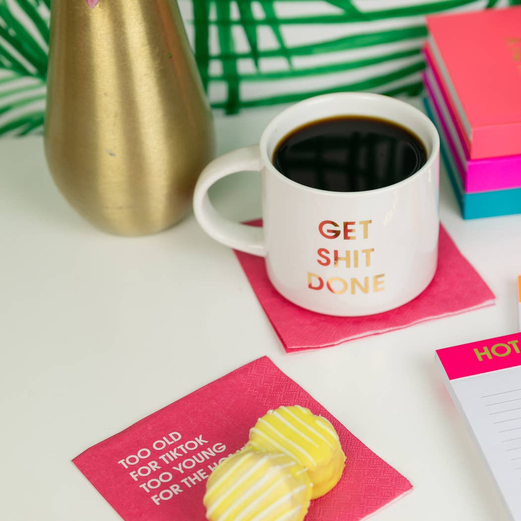Too Old For TikTok - Colorful Cocktail Napkins
