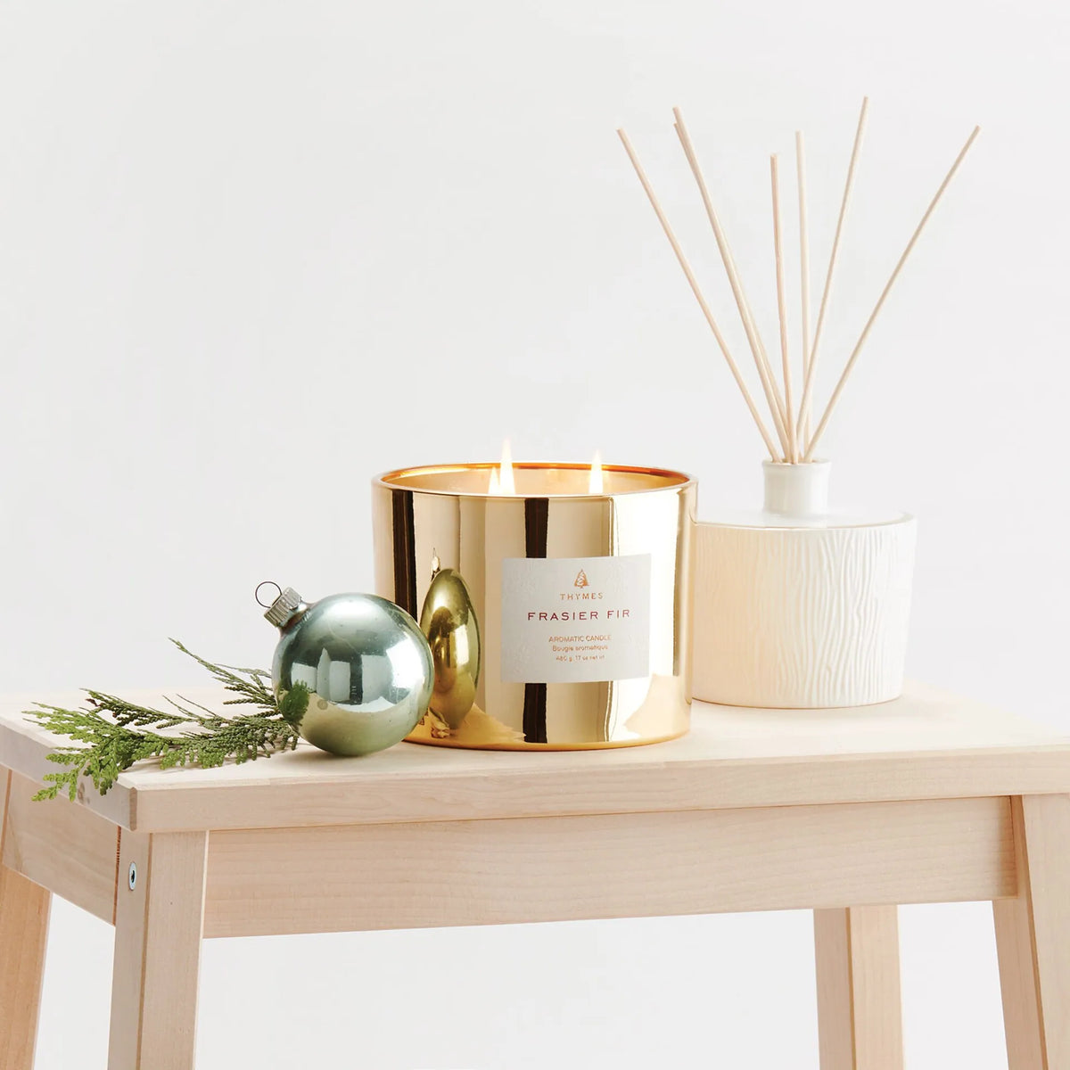 Frasier Fir Gold Gilded Candle