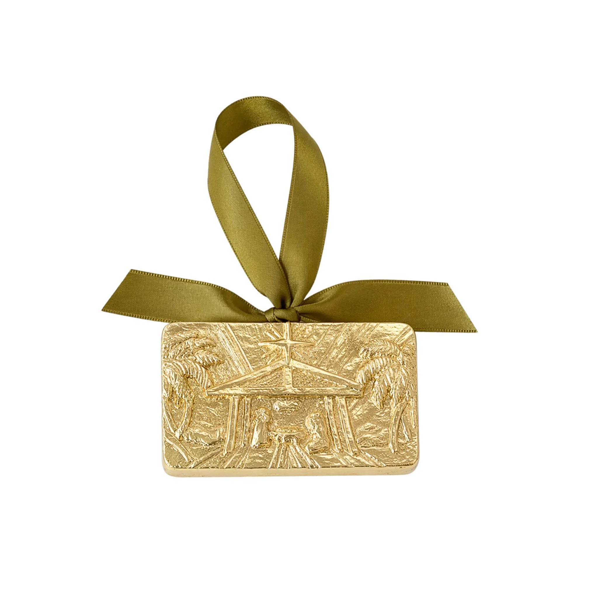 Gold Nativity Ornament