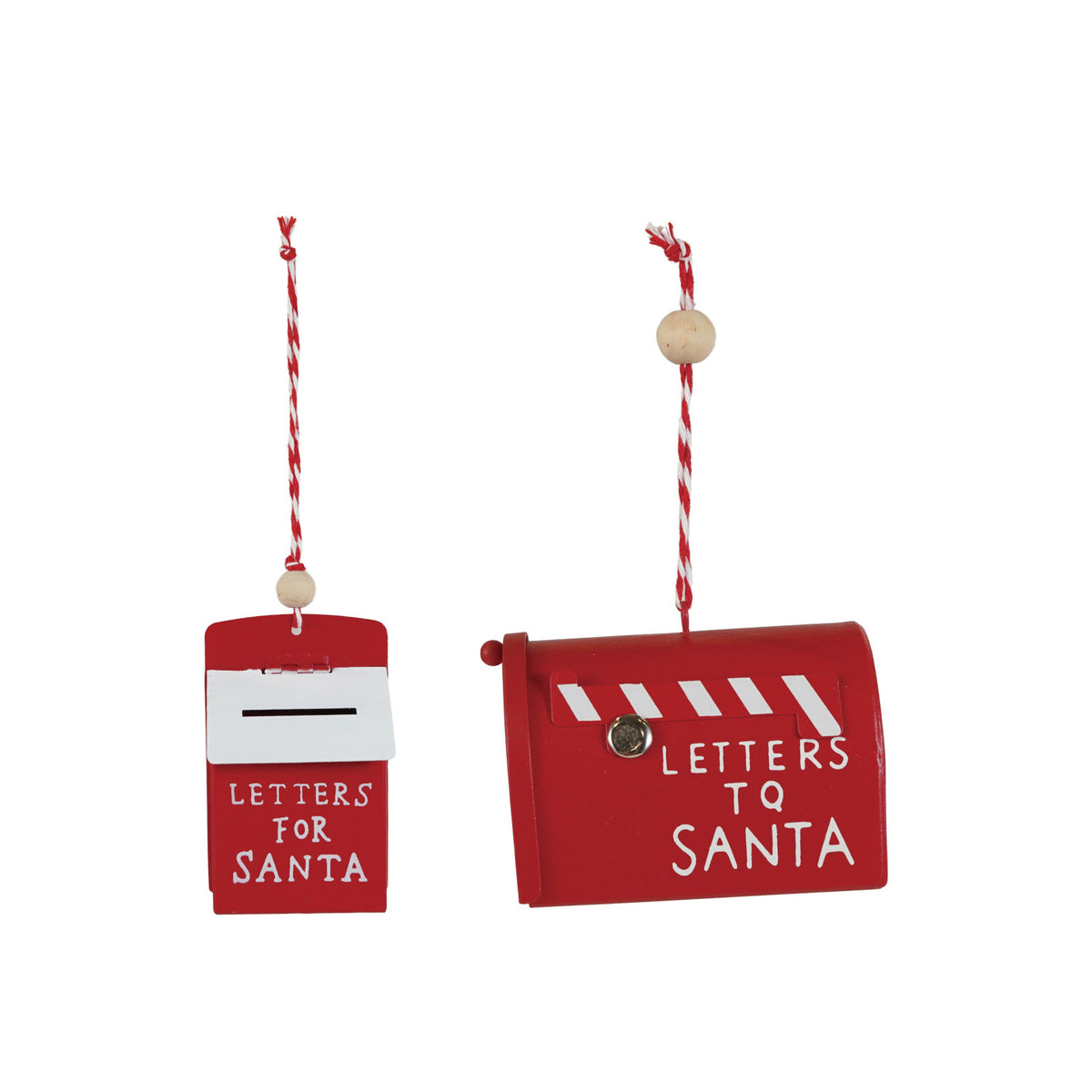 Metal "Letters For/To Santa" Ornament